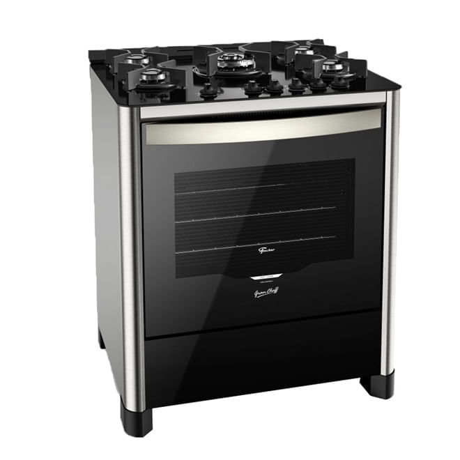 Fogão De Piso Gran Cheff 5 Bocas Inox Com Grill Elétrico Fischer