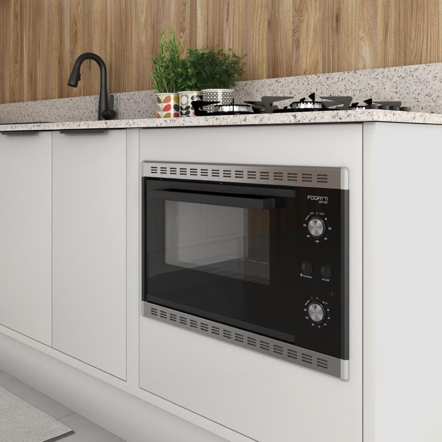 Forno Elétrico De Embutir 45 Litros Esi 127v Fogatti Inox