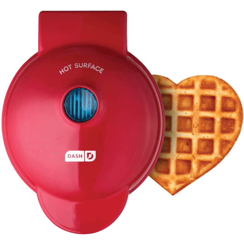 Máquina De Waffles Dash Mini Coração Vermelho - 110v