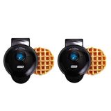 Mini Máquina De Waffles Dash (pacote Com 2) Para Waffles Individuais Hash Brown Keto Chaffles Com Superfícies Antiaderentes Fáceis De Limpa