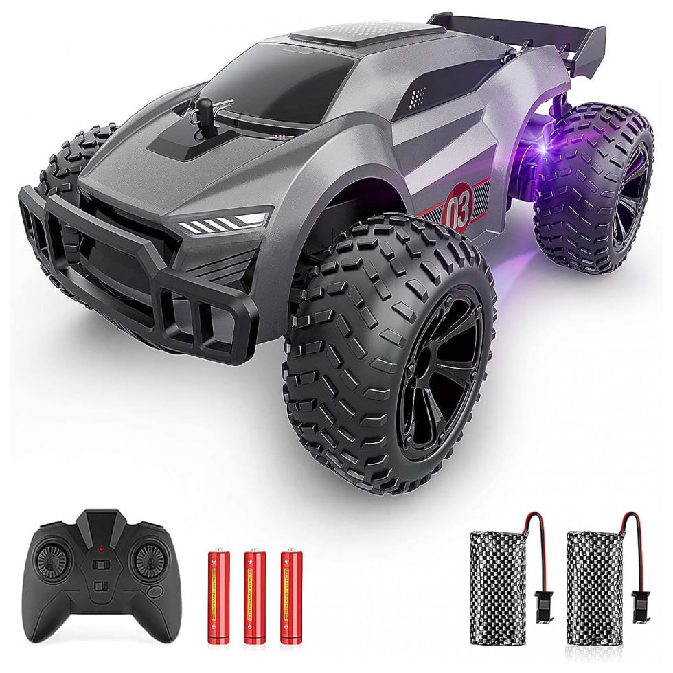 Carrinho De Controle Remoto 4x4 Off Road, Com Luzes De Led, Recarregavel, Epochair, Preto