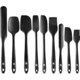 Riveira Silicone Spatula Set 9-piece 600°f+ Utensílios De Cozinha Resistentes Ao Calor Conjunto Utensílios De Cozinha Definir Espátulas De B