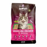 Granulado De Madeira Higiênico Para Gatos 4 Kg Ipet Wood's