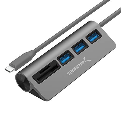 Sabrent Usb-c 3.0 Hub, Leitor De Cartão Sd Usb 5 Em 1, Sd &amp; Tf