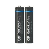 Conjunto Com 2 Pilhas Aaa Recarregáveis 650 Mah - Gp Recyko