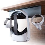 Vrge Vr Stand Under Desk Storage Display Hook Organizer - Premium Metal - For Oculus Rift Oculus Rift S Quest 2, Htc Vive, Vive Pro, Playstation Vr,