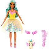 Boneca Barbie Com Roupa De Conto De Fadas E Pet Inspirado Em Um Toque