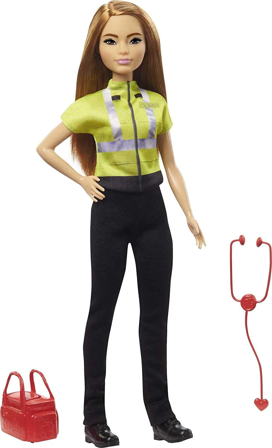 Boneca Barbie Paramedic, Petite Morena (12-in), Role-play Roupas &amp;amp Acessórios Estetoscópio, Bolsa Médica, Grande Presente De Brinquedo