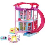 Barbie Chelsea Playhouse (~20-in) Transforming Dollhouse Com Slide, Pool, Ball Pit, Pet Puppy &amp; Kitten, Elevator, 15+ Acessórios, Presente P