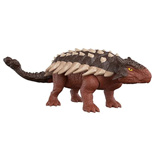 Jurassic World Dominion Roar Strikers Ankylosaurus Dinosaur Action Figure With Roaring Sound And Attack Action, Toy Gift Physical &amp; Digital