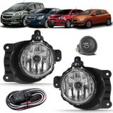 Kit Farol De Milha Neblina Chevrolet - Botão Alternativo