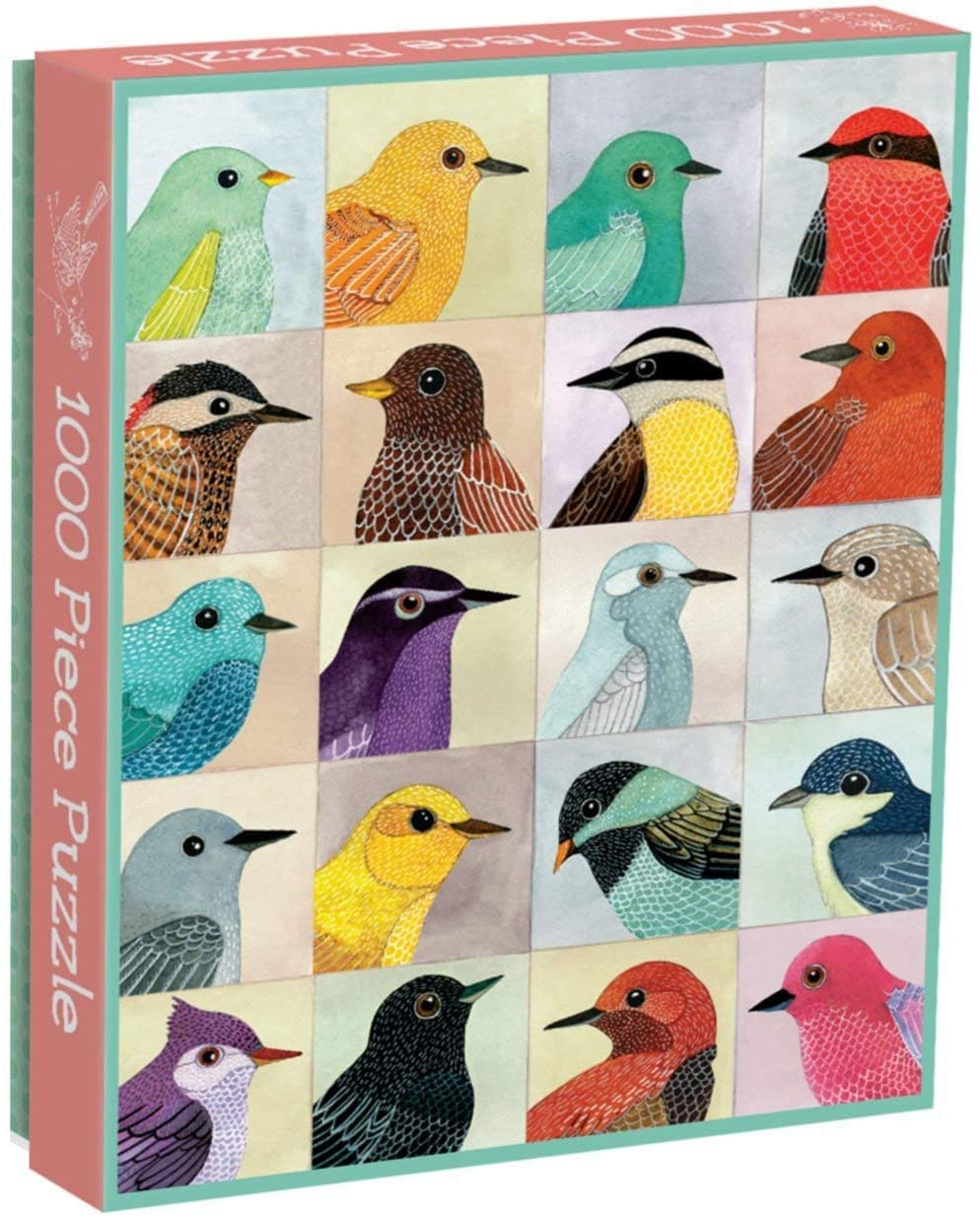 Galison Avian Friends 1000 Peça Quebra-cabeça, Multicolor, 1 Ea