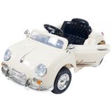 Carro Elétrico Infantil A Bateria Com Controle Remoto E Som Para Crianças De 3 A 6 Anos, 6v, Lil Rider Esportivo Clássico, Creme