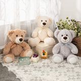 Maogolan Teddy Bear Stuffed Animals Pelúcia Brinquedos 3-pack De Ursos Recheados 3 Cores Branco/cinza /bronzeado 13,5 Polegadas