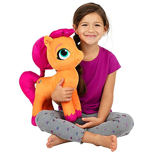 Franco Kids Cama Super Macia Pelúcia Cuddle Pillow Buddy, One Size, My Little Pony Sunny