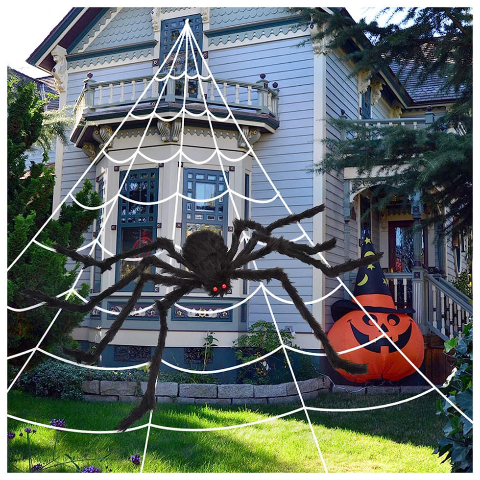 Teia De Aranha Gigante Para Decoração De Halloween