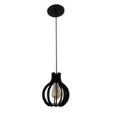 Luminária Lustre Pendente Sala Quarto Balcão Pequim Preto