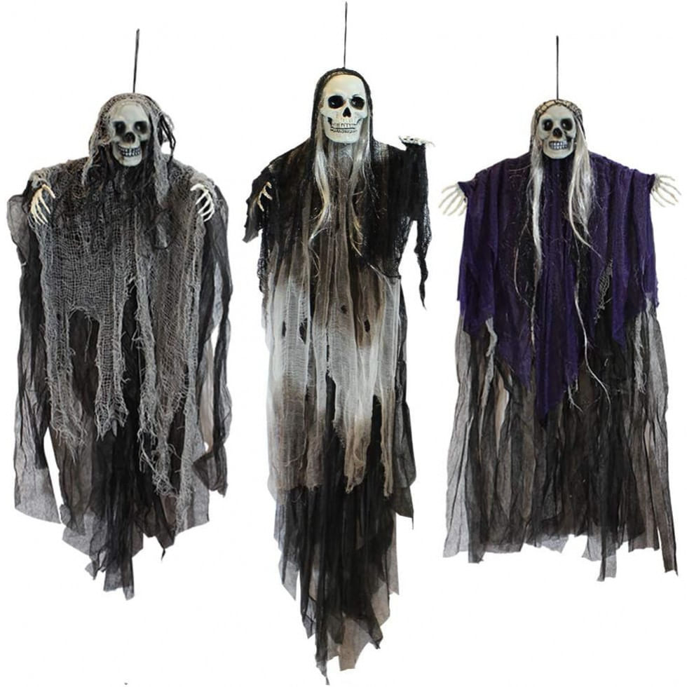 Kit De Esqueletos Fantasma De Pendurar Para Decoração De Halloween, 3 Un