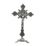 Crucifixo De Pé Cruz De Mesa De Metal De 10 Polegadas Para Tampo De Mesa