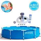 Piscina Estrutural 6500 Litros Armação Intex + Filtro