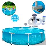 Piscina Estrutural 4485 Litros Armação Intex + Filtro