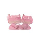 Bolsa Maternidade Kit 5 Peças Conjunto Enxoval Bebê Rosa