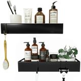 Roseyat Wall Mounted Steel Caddy Basket Shelf Para Shampoo, Organizador De Armazenamento De Prateleira De Chuveiro Adesivo, Sem Suporte De Prateleira