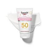 Eucerin Sun Sensitive Mineral Baby Sunscreen Spf 50, Loção Protetor Solar Com Proteção De Óxido De Zinco, Tubo 4 Fl Oz