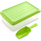 Bandeja De Cubo De Gelo Com Tampa E Caixa- Bandeja De Gelo De Silicone Para | Congelador Vem Com Recipiente De Gelo, Colher E Cobrir | Balde De Gelo