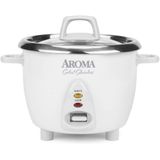 Aroma Housewares Panela Elétrica de Arroz, 700 mL, 300W, 110V, branco.