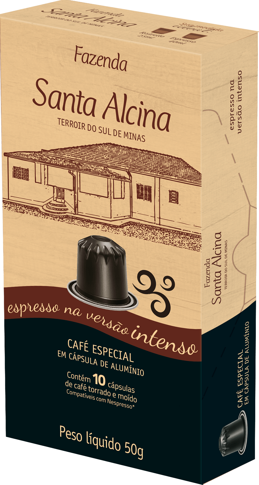 Café Fazenda Santa Alcina Intenso 10 Cápsulas - Compatíveis Nespresso®*