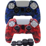 Capa De Silicone De Controlador Ps5 Para Apertos De Controlador Ps5 Dualsense, Tampa Antiderrapante Para O Controle Do Playstation 5- 2 X Pele Com 8