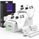 Carregador De Controlador Fosmon Dual 2 Compatível Com Controladores Xbox Series X/s (não Para Xbox One / 360), (dois Slot) Estação De Carregamento D