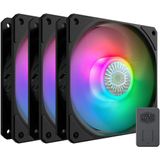 Cooler Master Sickleflow 120 V2 Argb 3 Em 1, 120mm Square Frame Fan, Leds Personalizáveis, Design Da Lâmina Da Curva Do Balanço De Ar, Rolam