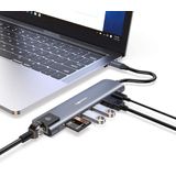 Usb C Hub,vemont 7 Em 1 Adaptador Tipo C Com Leitores De Cartão Usb C A 4k Hdmi, 1gbps Ethernet Rj45,100w Power Delivery,2 Portas Usb 3.0 De Dados, L