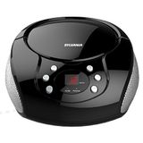 CD Boombox Portátil Sylvania com Rádio AM/FM (Preto)