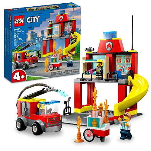 Lego City Fire Station E Fire Engine 60375 Brinquedo De Aprendizagem