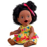 Boneca De Vinil My Little Collection Brincar De Papinha Negra Divertoys