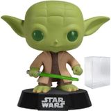 Funko Pop! Star Wars Master Jedi Yoda Com Sabre De Luz 02 Vinyl Bobble-head Figure (empacotado Com Caixa Pop Box Protector Case)