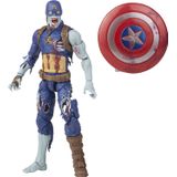 Marvel Legends Series 6 Polegadas Scale Action Figure Toy Zombie Captain America, Premium Design, 1 Figura E 1 Acessório