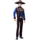 Barbie 2022 Día De Muertos Ken Doll Vestindo Camisa, Colete E