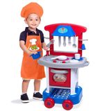 Cozinha Infantil Com Acessorios Play Time Azul Cotiplas