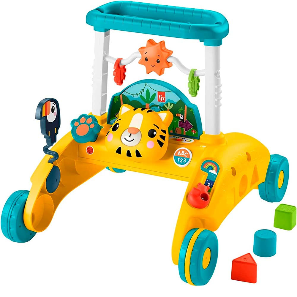 Andador Infantil De Dois Lados Primeiros Passos Tigre Fisher Price