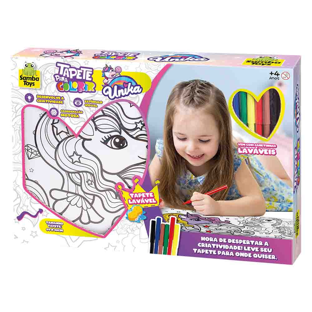 Tapete Para Colorir Infantil Unicornio Samba Toys