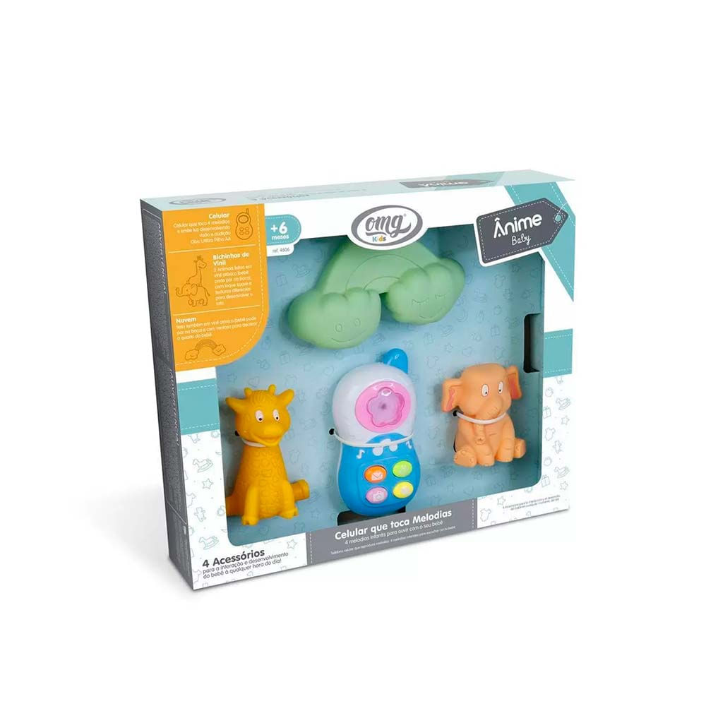 Conjunto De Atividades Anime Baby Azul 4 Pecas Omg Kids