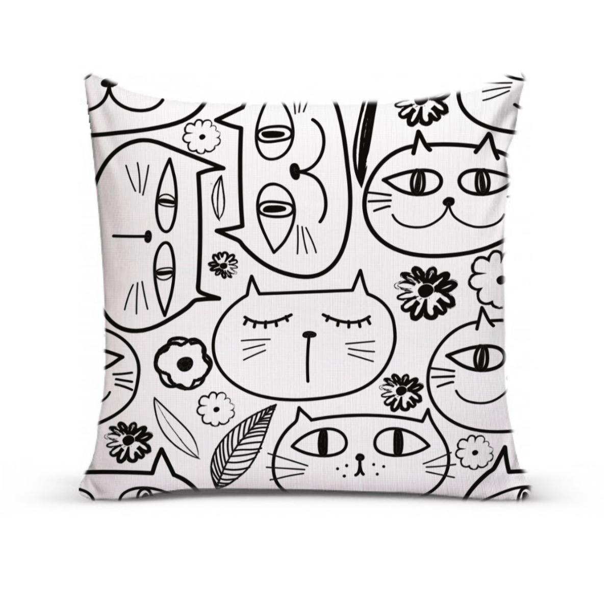 Capa De Almofada Para Sofá Sala Decorativa 40x40 Gatinhos