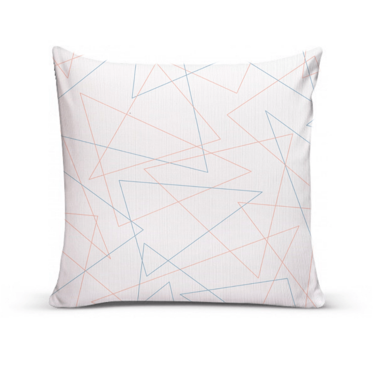 Capa De Almofada Para Sofá 40x40 Triângulos Azul E Laranja