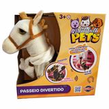 Pelucia Interativa Playfull Pets Passeio Divertido Cavalinho Branco Toyng