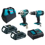 Parafusadeira 18v Makita A Bateria + Chave De Impacto 18v