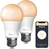 Lâmpadas Inteligentes, Lâmpada Led Treatlife Wifi, Lâmpada Inteligente Dimmable Funciona Com Alexa, Google Home, Smartthings, Branco Quente E Branco